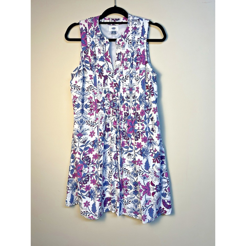 Old Navy Floral Midi‎ Sundress Women Medium Sleeveless Purple Beachy Cottagecore